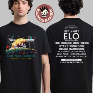Jeff Lynne’s Elo BST Hyde Park London 2025 Event Tee On July 13 2025 Two Sided T-Shirt