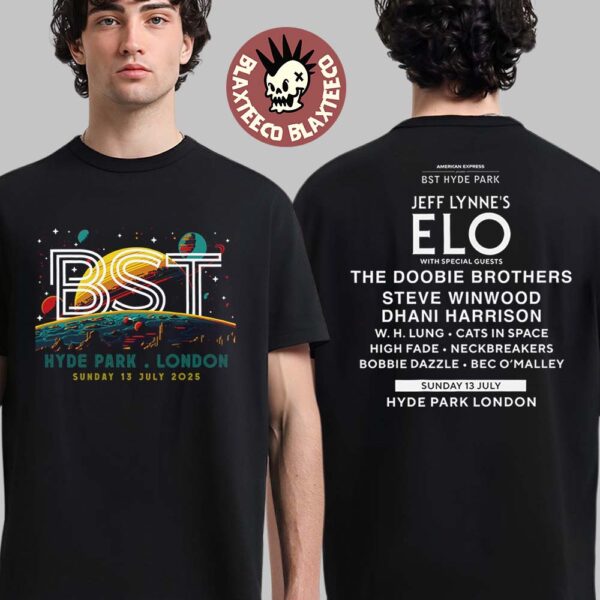 Jeff Lynne’s Elo BST Hyde Park London 2025 Event Tee On July 13 2025 Two Sided T-Shirt