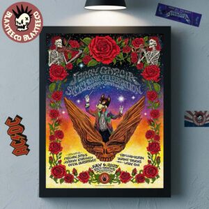 Jerry Garcia Symphonic Celebration With The Colorado Symphony Official Event Poster In Morrison Colorado At Red Rocks Amphitheatre On July 6 2025 Poster Canvas
