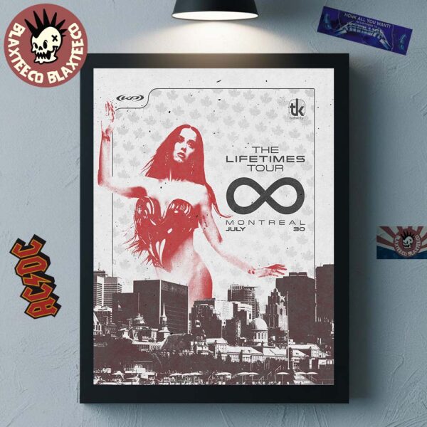 Katy Perry The Lifetimes Tour 2025 Montreal Canada Poster At Bell Centre On July 30 2025 Home Decor Poster Canvas