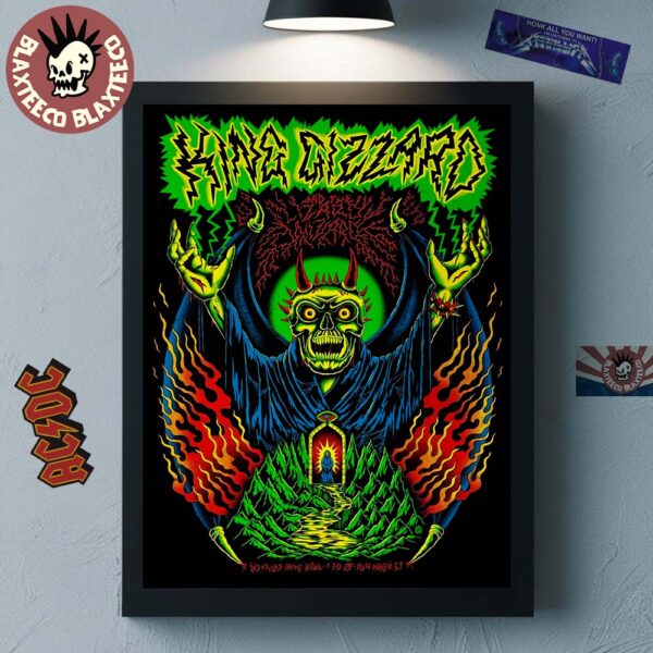 King Gizzard And The Lizard Wizard New Haven Connecticut 2025 Concert Poster At Westville Music Bowl On July 30 2025 Home Decor Poster Canvas