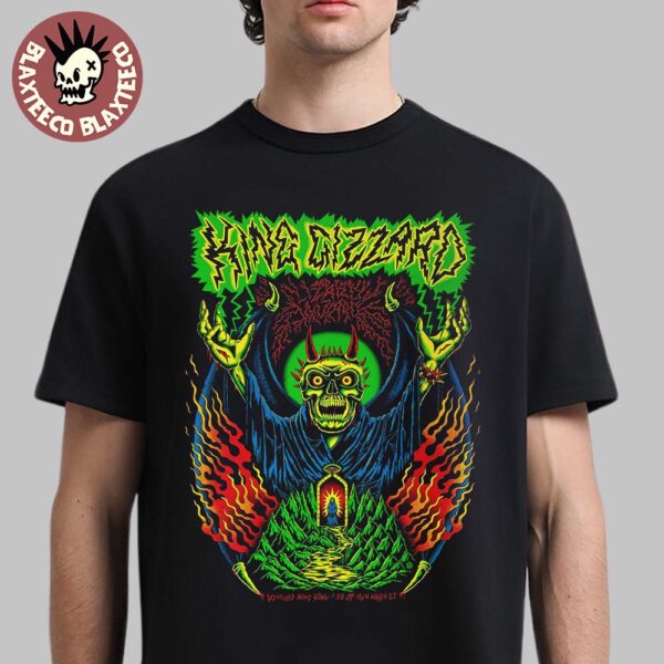 King Gizzard And The Lizard Wizard New Haven Connecticut 2025 Concert Poster At Westville Music Bowl On July 30 2025 T-Shirt