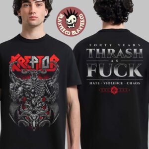 Kreator Demonic Summer Tour 2025 Merch Forty Years Thrash As Fuck Two Sided T-Shirt
