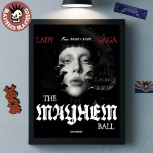 Lady Gaga The Mayhem Ball Tour 2025 2026 Home Decor Poster Canvas