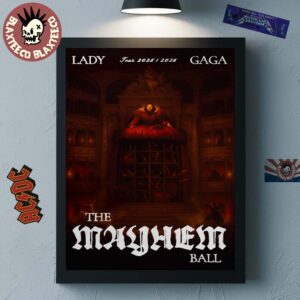 Lady Gaga The Mayhem Ball Tour 2025 2026 Opera Haus Home Decor Poster Canvas