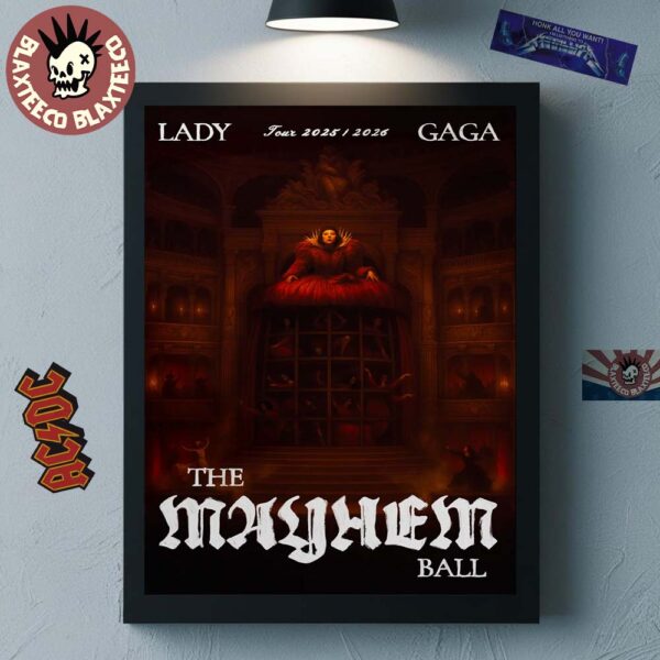 Lady Gaga The Mayhem Ball Tour 2025 2026 Opera Haus Home Decor Poster Canvas