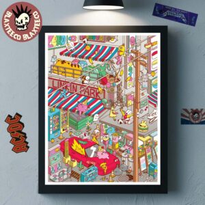 Linkin Park From Zero World Tour 2025 Boston Massachusetts Night 1 Event Poster At TD Garden On July 31 2025 Home Decor Poster Canvas