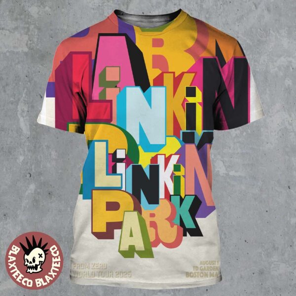 Linkin Park From Zero World Tour 2025 Boston Massachusetts Night 2 Event Poster At TD Garden On August 1 2025 All Over Print Shirt