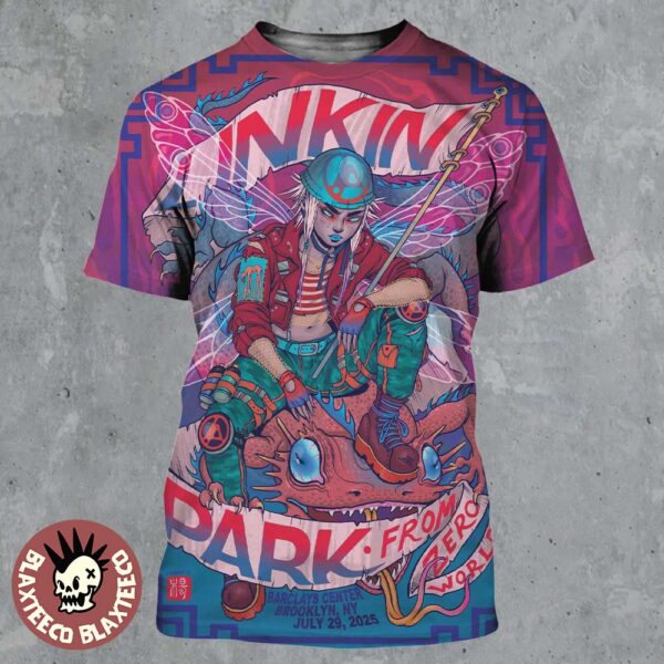 Linkin Park From Zero World Tour 2025 Brooklyn New York Event Poster At Barclays Center On July 29 2025 All Over Print Shirt