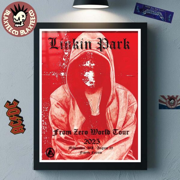 Linkin Park From Zero World Tour 2025 Milwaukee Wisconsin Event Poster At Fiserv Forum On August 23 2025 Home Decor Poster Canvas