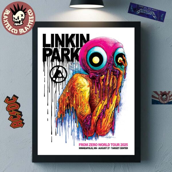 Linkin Park From Zero World Tour 2025 Minneapolis Minnesota Event Poster At Target Center On August 27 2025 Home Decor Poster Canvas