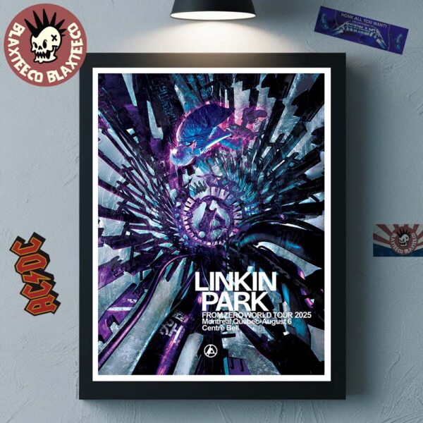 Linkin Park From Zero World Tour 2025 Montreal Quebec Canada Event Poster At Centre Bell On August 6 2025 Home Decor Poster Canvas