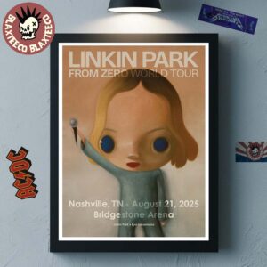 Linkin Park From Zero World Tour 2025 Nashville Tennessee Event Poster At Bridgestone Arena On August 21 2025 Home Decor Poster Canvas