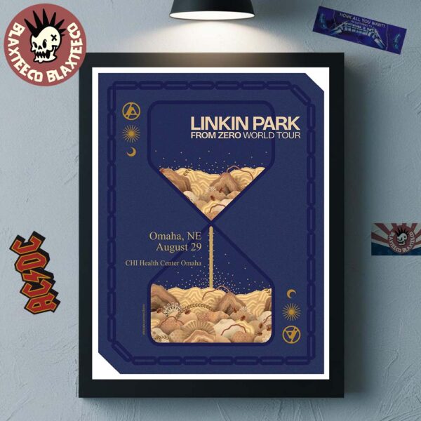 Linkin Park From Zero World Tour 2025 Omaha Nebraska Event Poster At CHI Health Center Omaha On August 29 2025 Home Decor Poster Canvas