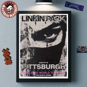 Linkin Park From Zero World Tour 2025 Pittsburgh Pennsylvania Event Poster At PPG Paints Arena On August 19 2025 Home Decor Poster Canvas