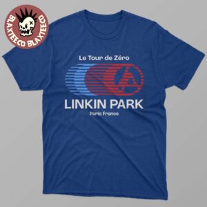 Linkin Park Le Tour De Zero Pop Up Experience 2025 In Paris France Logo Blue T-Shirt