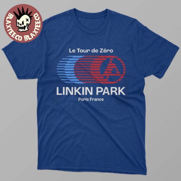 Linkin Park Le Tour De Zero Pop Up Experience 2025 In Paris France Logo Blue T-Shirt