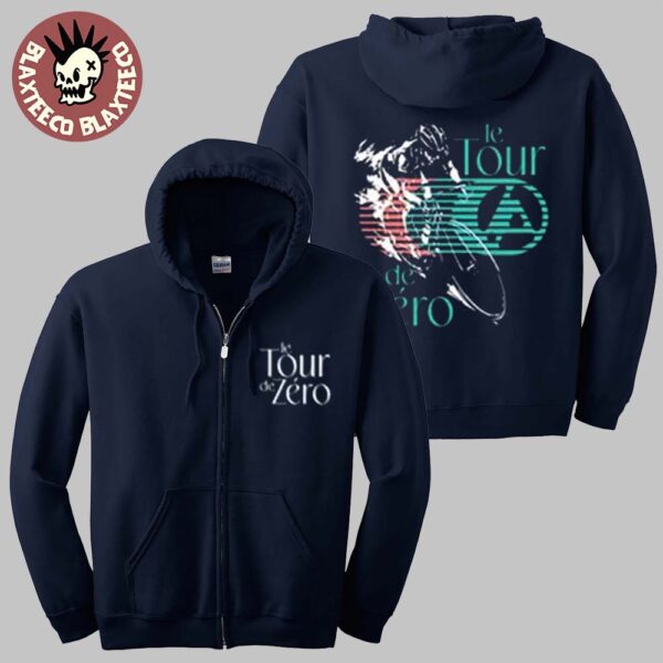 Linkin Park Le Tour De Zero Pop Up Experience 2025 Paris France Navy Zip Hoodie
