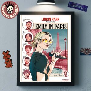 Linkin Park Presents Emily In Paris From Zero World Tour 2025 Paris Show Art Home Decor Poster Canvas