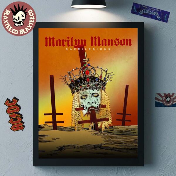 Marilyn Manson Sacrilegious Fanart Are You Here For The Resurrection Home Decor Poster Canvas