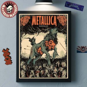 Metallica Bleeding Me Load Remastered Celebrate The Wolf Art 2025 Home Decor Poster Canvas