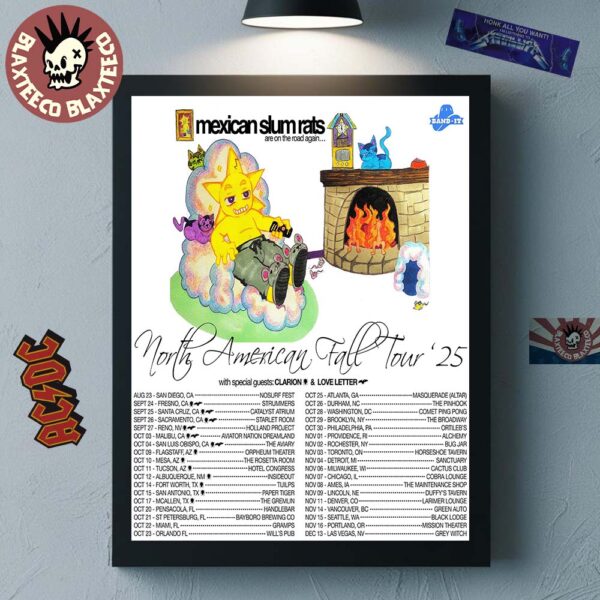 Mexican Slum Rats Are On The Road Again North American Fall Tour 2025 Schedule Tour Dates Home Decor Poster Canvas