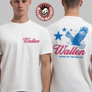 Morgan Wallen Fourth Of July 2025 Home Of The Brave Eagle Two Sided T-Shirt