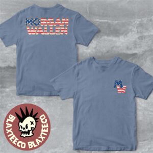 Morgan Wallen Fourth Of July 2025 USA Flag Logo Two Sided T-Shirt