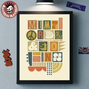 Mumford And Sons Charleston South Carolina On July 27 2025 Wall Decor Poster Canvas