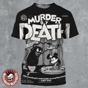 Murder By Death Denver Colorado 2025 Shows Poster At Gothic Theatre On August 21 And 22 Retro Mickey Show Art All Over Print Shirt
