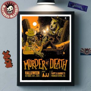 Murder By Death Halloween 2025 Show Poster In Pioneertown California At Pappy And Harriet’s On October 31 2025 Home Decor Poster Canvas