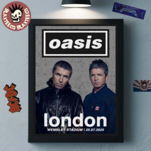 Oasis Live 25 London Event Poster At Wembley Stadium On July 25 2025 Home Decor Poster Canvas