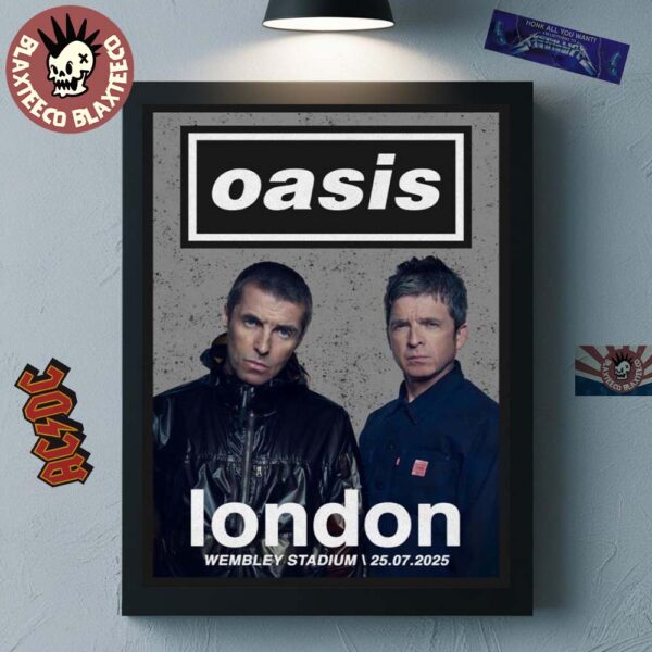 Oasis Live 25 London Event Poster At Wembley Stadium On July 25 2025 Home Decor Poster Canvas
