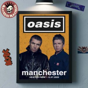 Oasis Live 25 Manchester 2025 Exclusive July 12 2025 Home Decor Poster Canvas