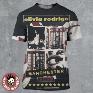 Olivia Rodrigo Guts World Tour Manchester 2025 Concert Poster On 30 June 2025 All Over Print Shirt