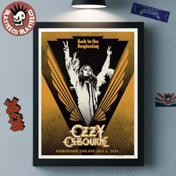 Ozzy Osbourne Black Sabbath Back To The Beginning Concert Poster In Birmingham England On July 5 2025 Shep Fairey Ozzy Home Decor Poster Canvas