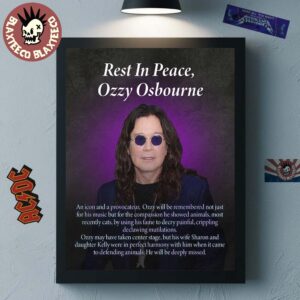 Ozzy Osbourne Black Sabbath Rest In Peace Prince Of Darkness An Icon And A Provocateur Home Decor Poster Canvas