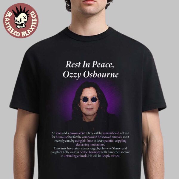 Ozzy Osbourne Black Sabbath Rest In Peace Prince Of Darkness An Icon And A Provocateur Unisex T-Shirt