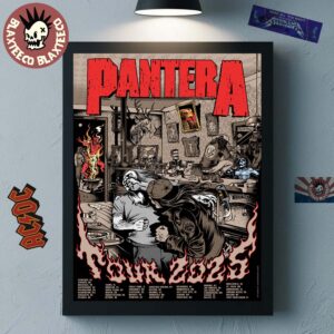 Pantera Tour 2025 Lithograph Various Album Covers Artwork With Tour Dates Home Decor Poster Canvas