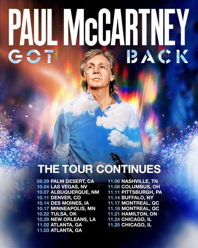 Paul McCartney Got Back North American Tour 2025 Cities Tour Dates