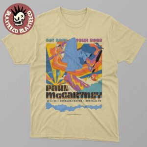 Paul McCartney Got Back Tour 2025 Buffalo New York Exclusive Poster Art At Keybank Center On November 14 2025 T-Shirt
