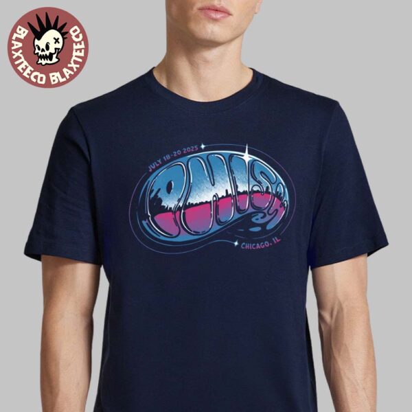 Phish Chicago Illinois 2025 Summer Tour Merch Tee On July 18-20 2025 Chicago Bean Unisex T-Shirt