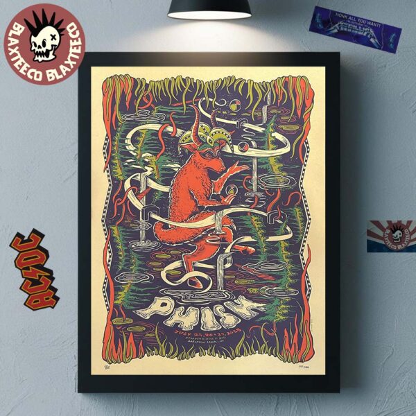 Phish Saratoga Springs New York 2025 Gig Poster On July 25 26 27 2025 Home Decor Poster Canvas