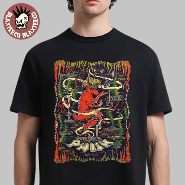 Phish Saratoga Springs New York 2025 Gig Poster On July 25 26 27 2025 Unisex T-Shirt