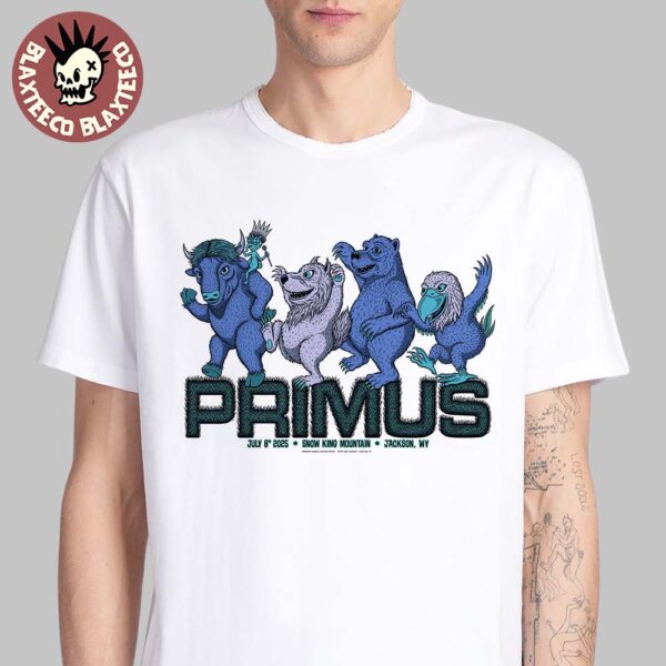 Primus Jackson Wyoming Concert Poster At Snow King Mountain On July 8 2025 Classic T-Shirt