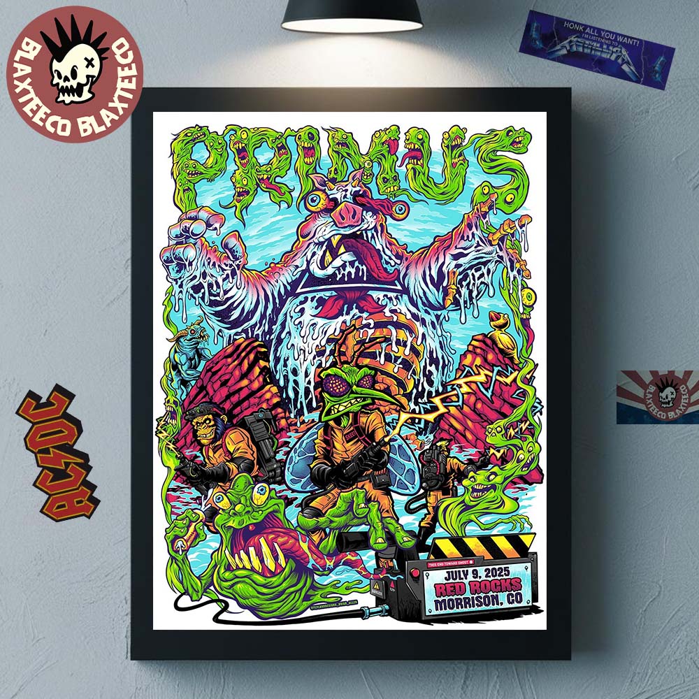 Primus Morrison Colorado 2025 Poster At Red Rocks Morrison Colorado On July 9 2025 Home Decor Poster Canvas