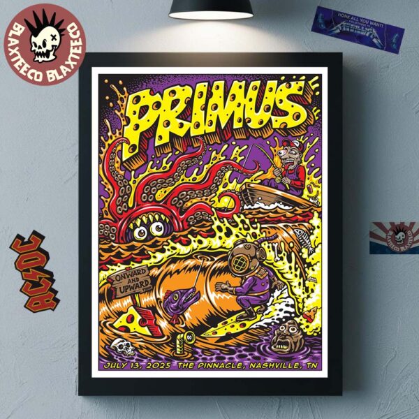 Primus Nashville Tennessee 2025 Event Poster At The Pinnacle On July 13 2025 Home Decor Poster Canvas