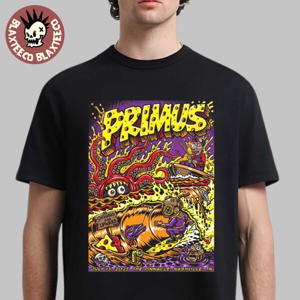 Primus Nashville Tennessee 2025 Event Poster At The Pinnacle On July 13 2025 Unisex T-Shirt