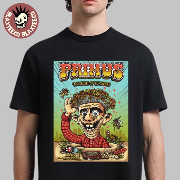 Primus Onward And Upward Atlanta Georgia 2025 Concert Poster At Synovus Bank Amphitheater At Chastain Park On July 25 2025 T-Shirt