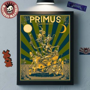Primus Onward And Upward Essex Junction Vermont 2025 Event Poster At Midway Lawn At Champlain Valley On July 19 2025 Poster Canvas For Home Decor